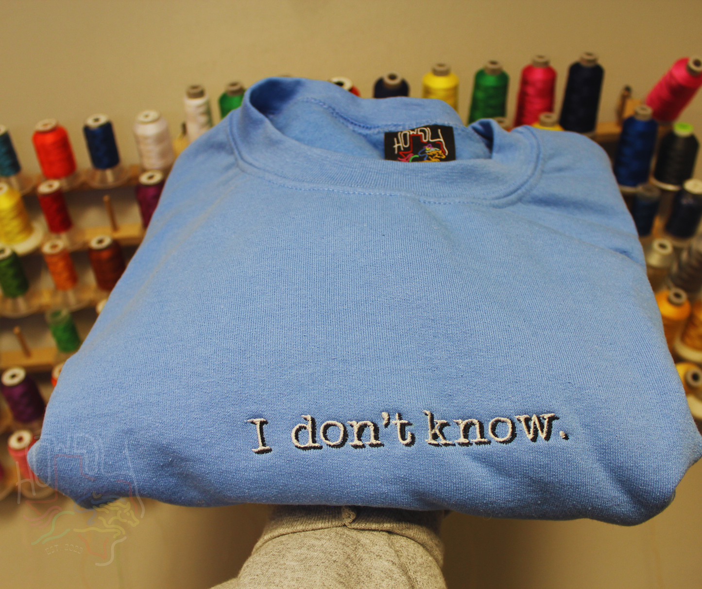 Custom 2D Text Embroidered Sweatshirt