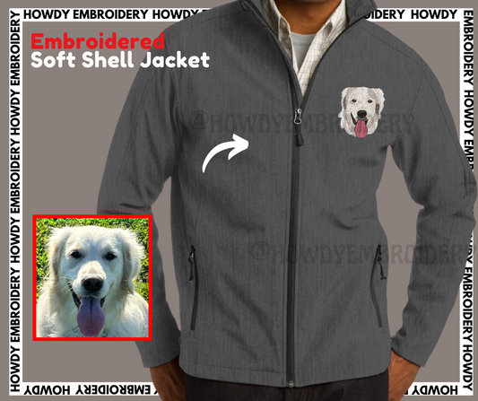 Pet Embroidered Soft Shell Jacket