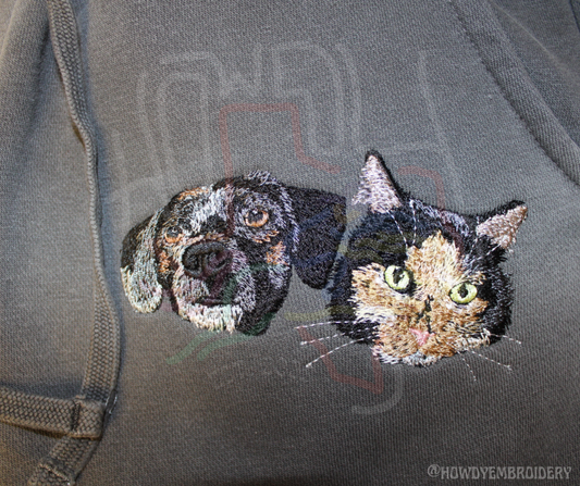 Custom Pet Embroidered Pigment Dyed Sweatpants