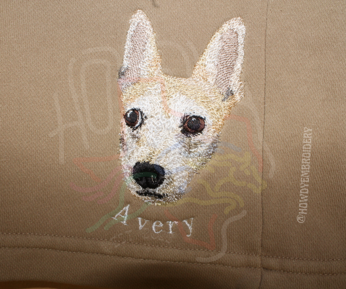 Embroidered Pet Portrait Shorts