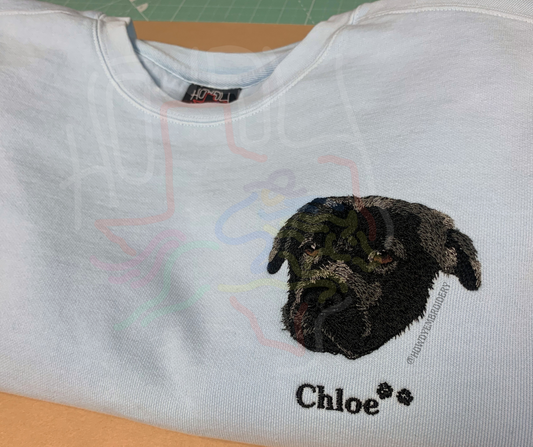 Pet Embroidery Comfort Colors Cotton Sweatshirt