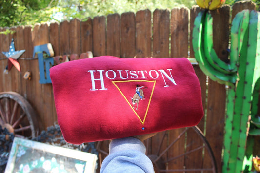 Embroidered Houston Bull Rider Sweatshirt