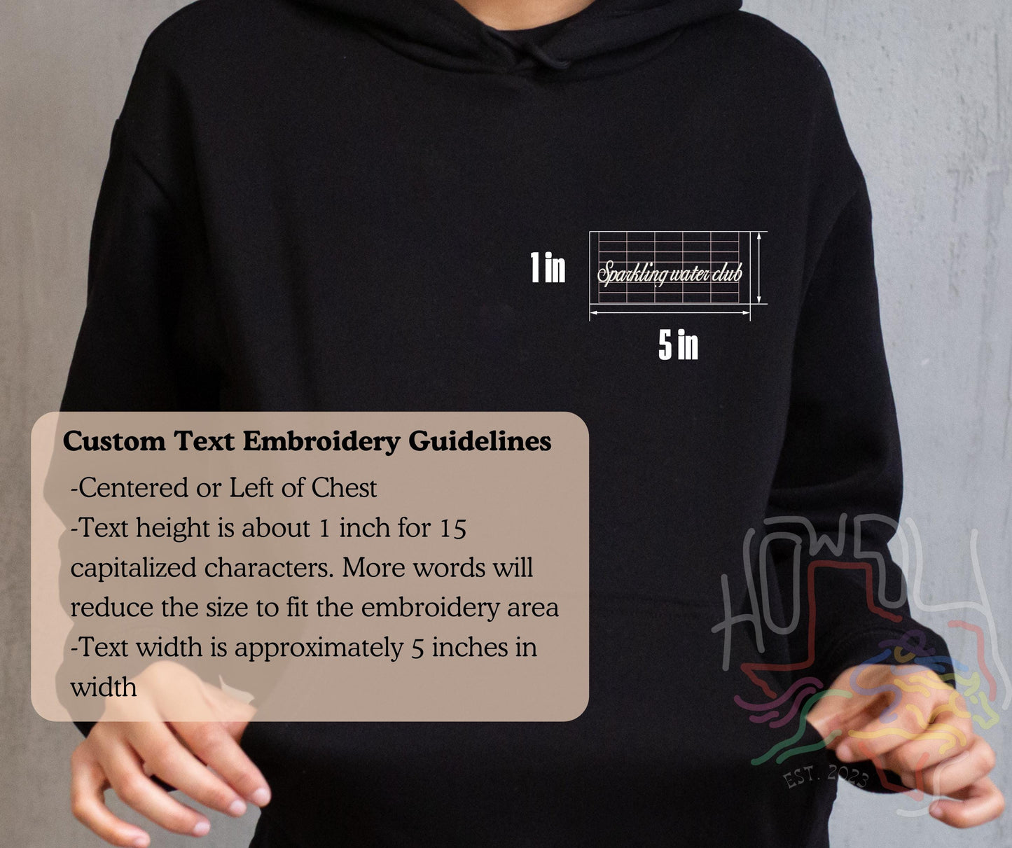 Custom Text Embroidered Sweatshirt, Custom Text Hoodie, Custom Embroidered Gifts, Custom Text Embroidery, Custom Embroidered Sweater